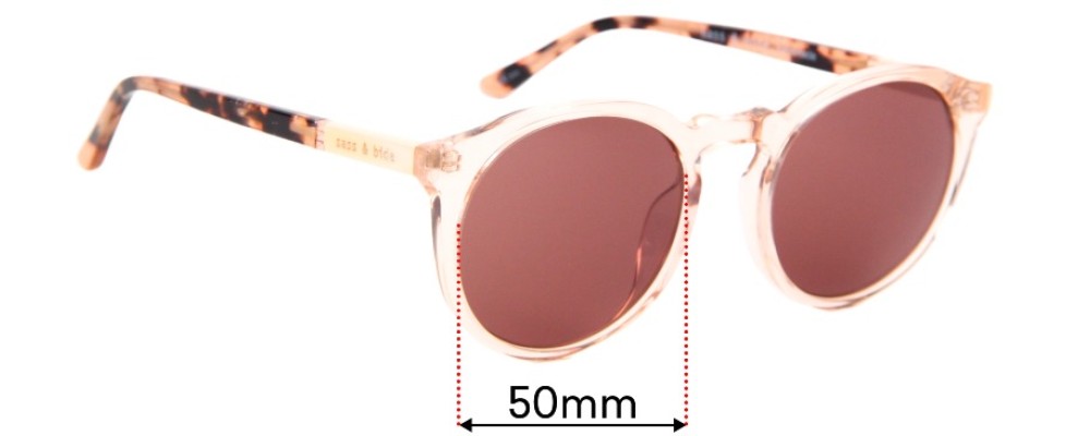 Sunglass Fix Replacement Lenses for Sass & Bide Elated And Helena - 50mm Wide